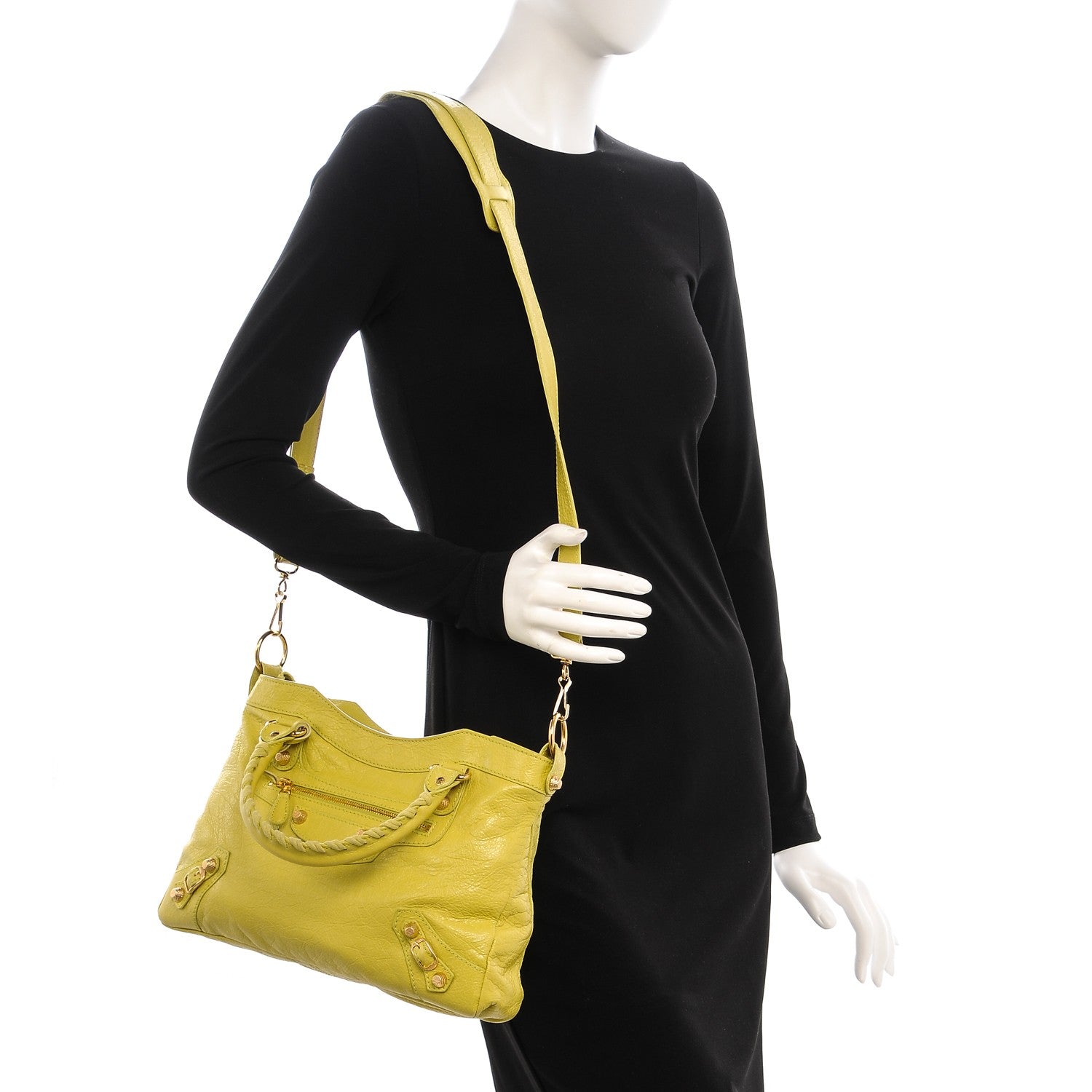 Balenciaga Agneau Giant 12 Gold Hardware Town Jaune Poussin 2 of 6