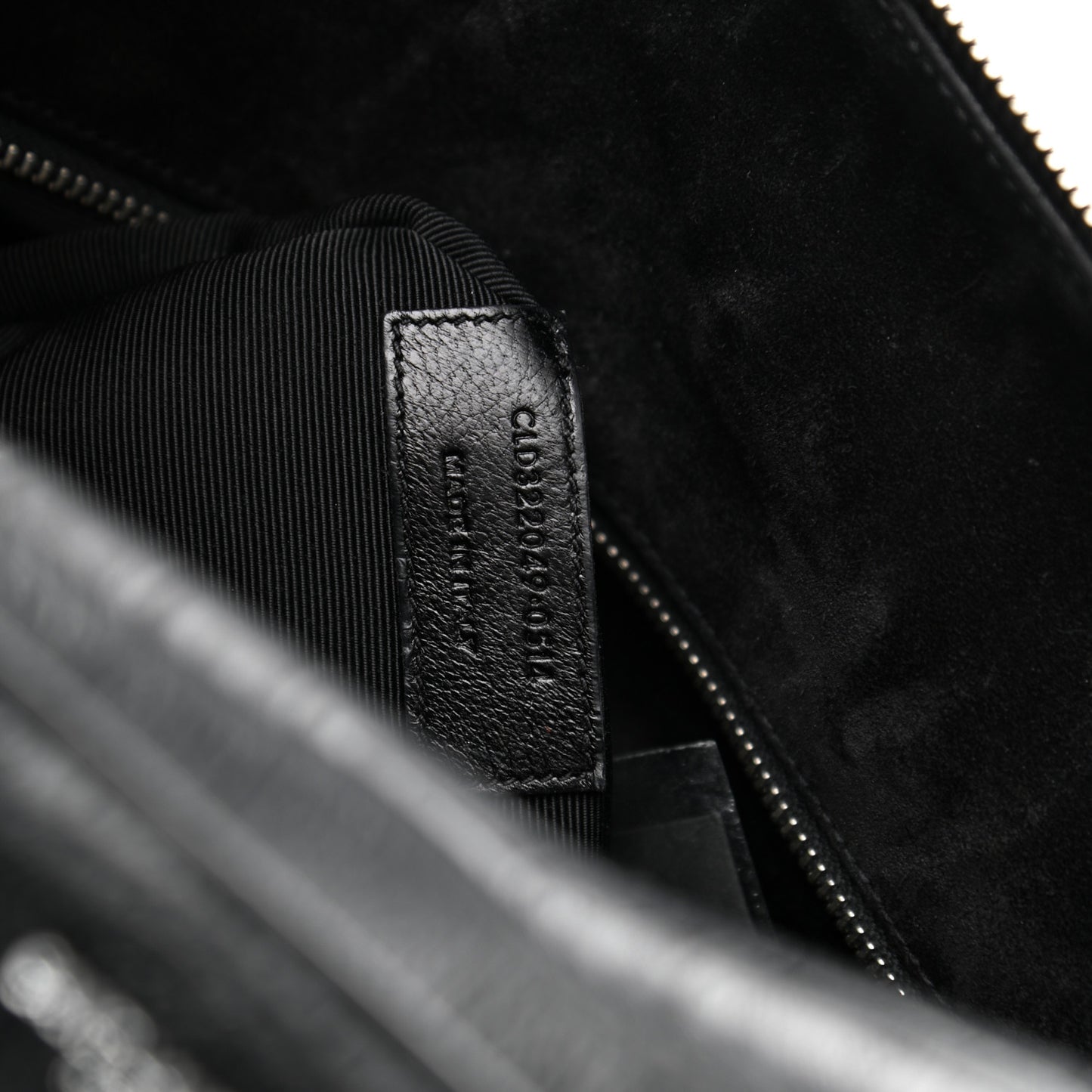 Calfskin Crocodile Embossed Classic Duffle Bag Black