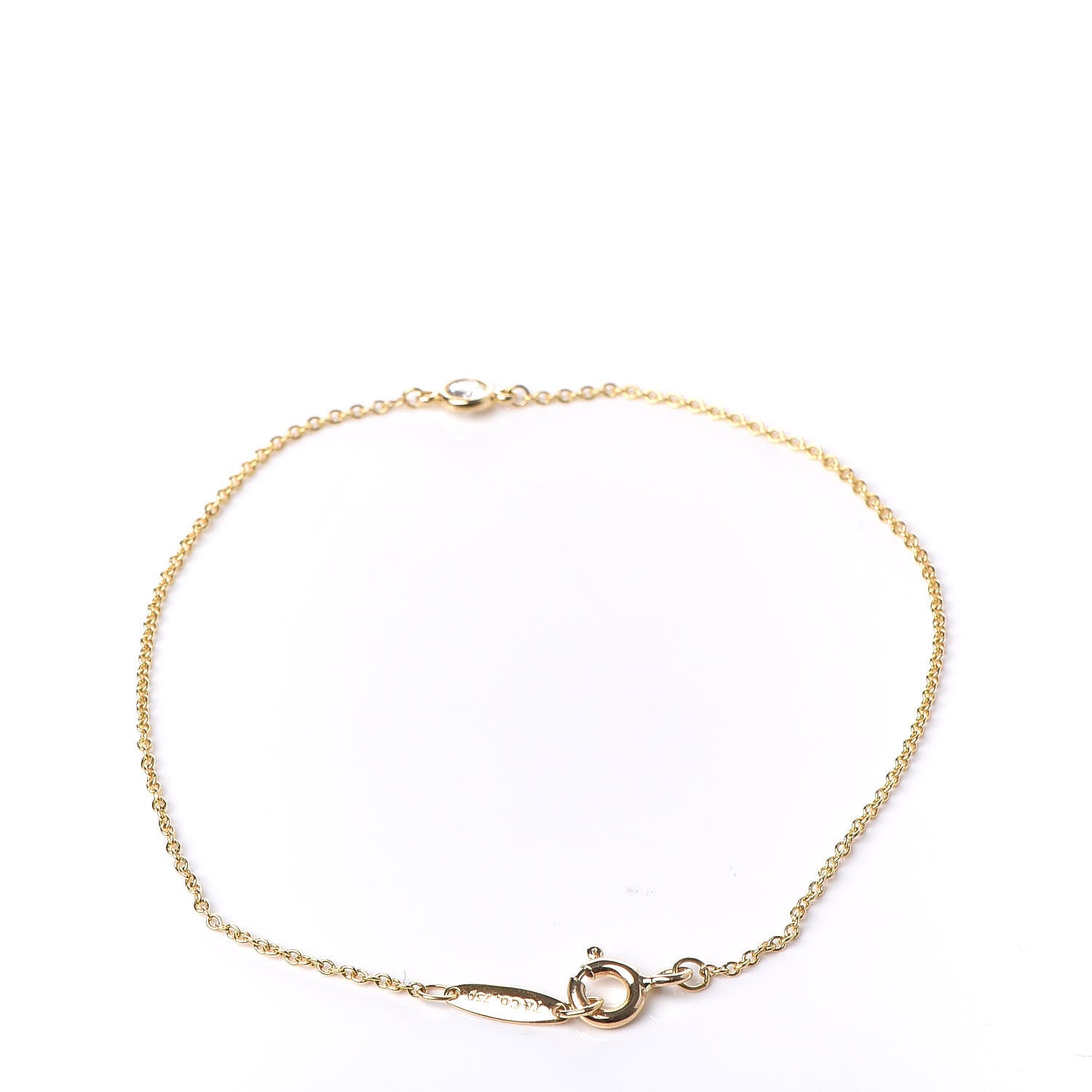 Tiffany 18K Yellow Gold Diamond .08ct Elsa Peretti Diamonds by the Yard Bracelet 3 of 6