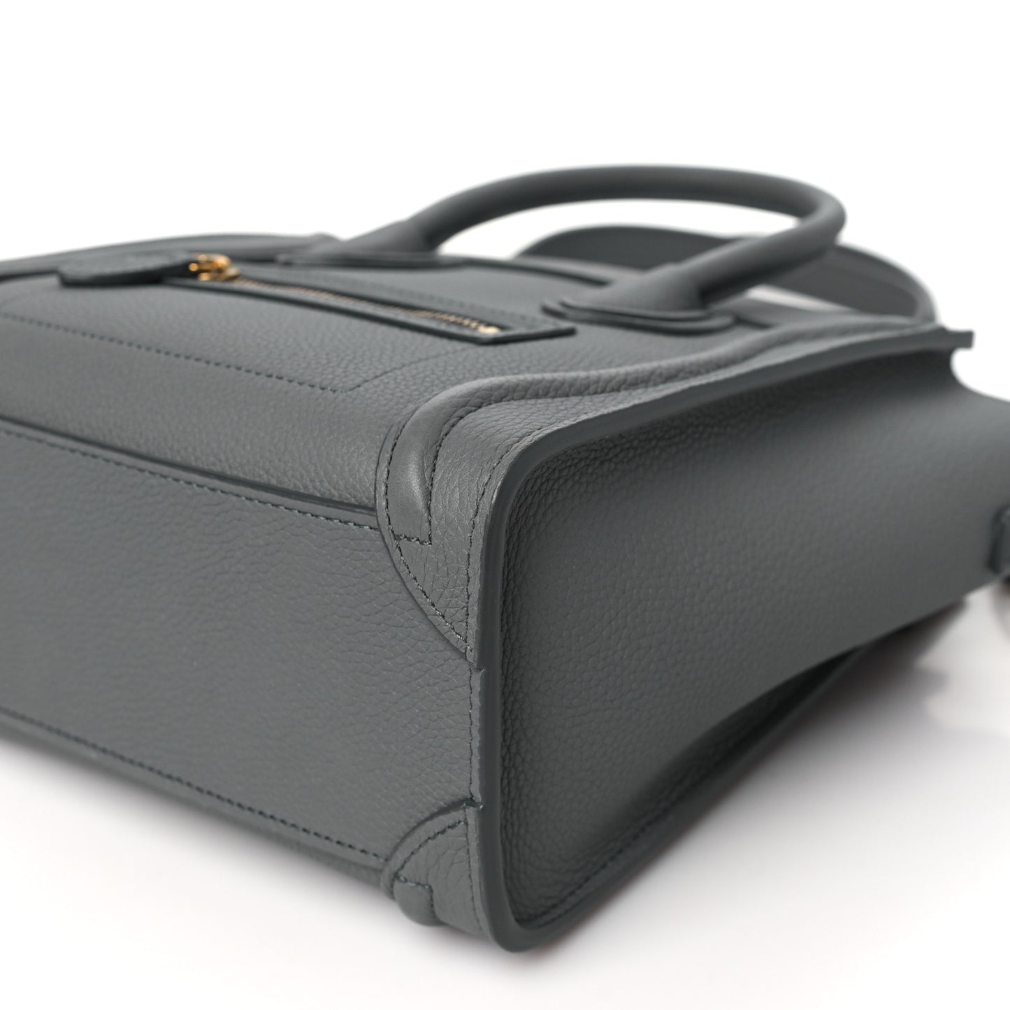 Drummed Calfskin Nano Luggage Kohl