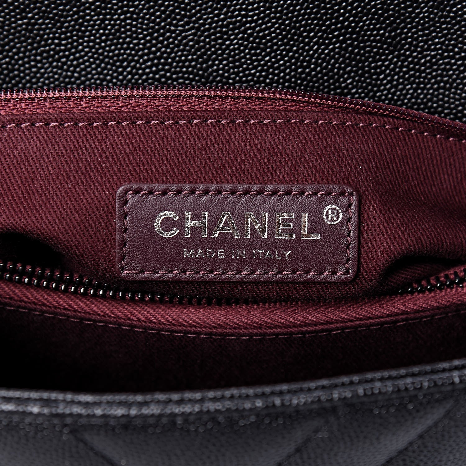 Chanel Caviar Chevron Quilted Small Coco Handle Flap So Black 6 of 9