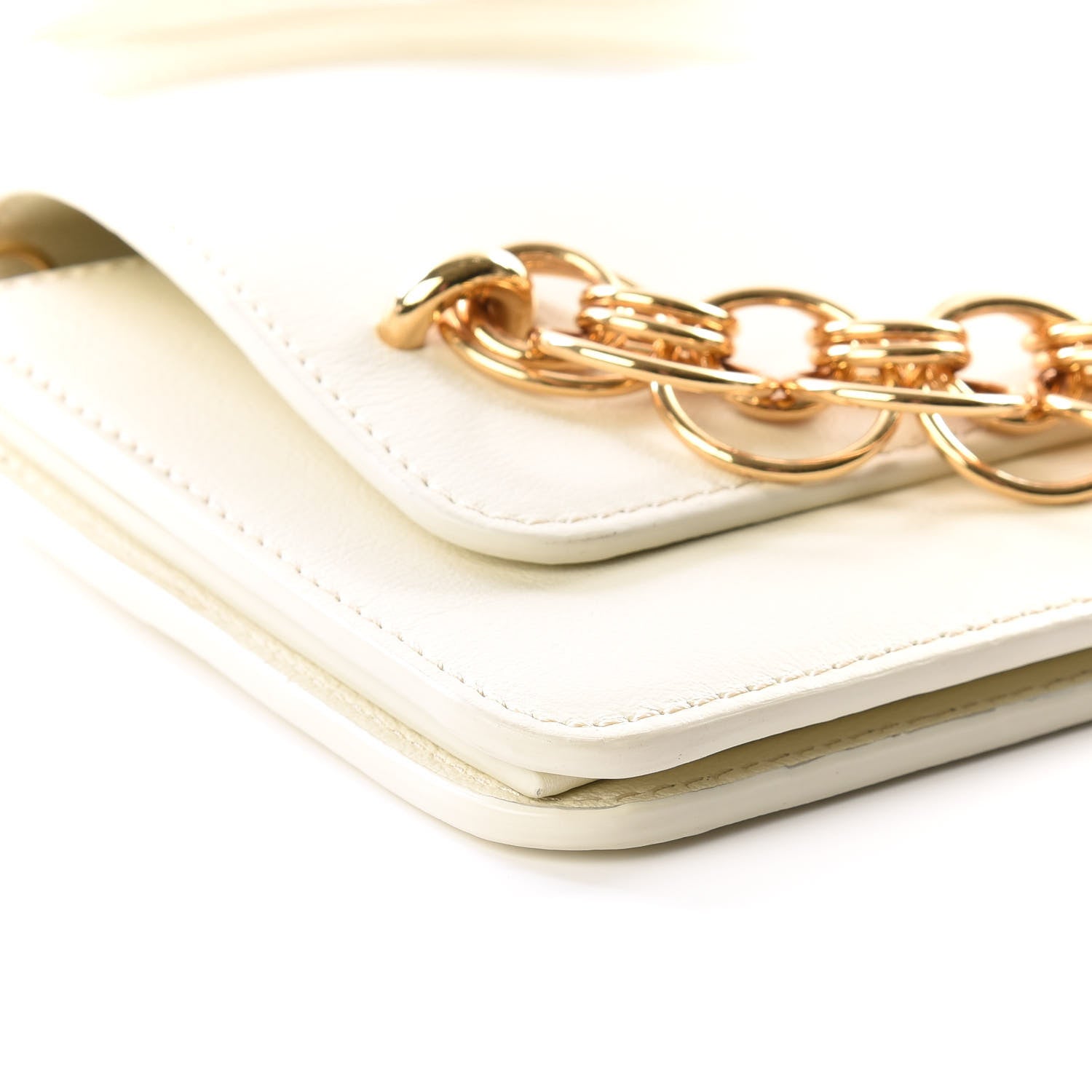 Chloe Calfskin Drew Bijou Clutch Natural White 5 of 10