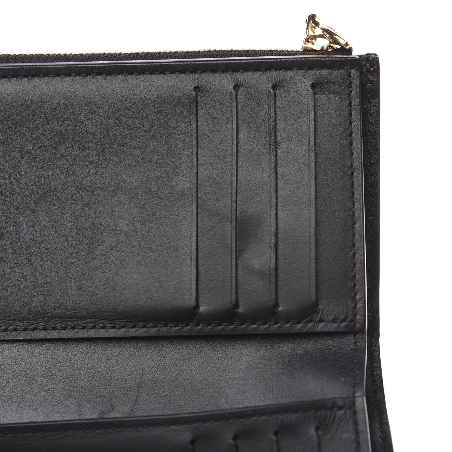 Monogram Flower Lock Compact Wallet Black