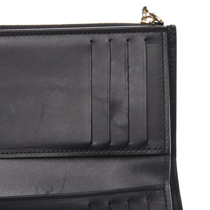 Louis Vuitton Monogram Flower Lock Compact Wallet Black 9 of 10