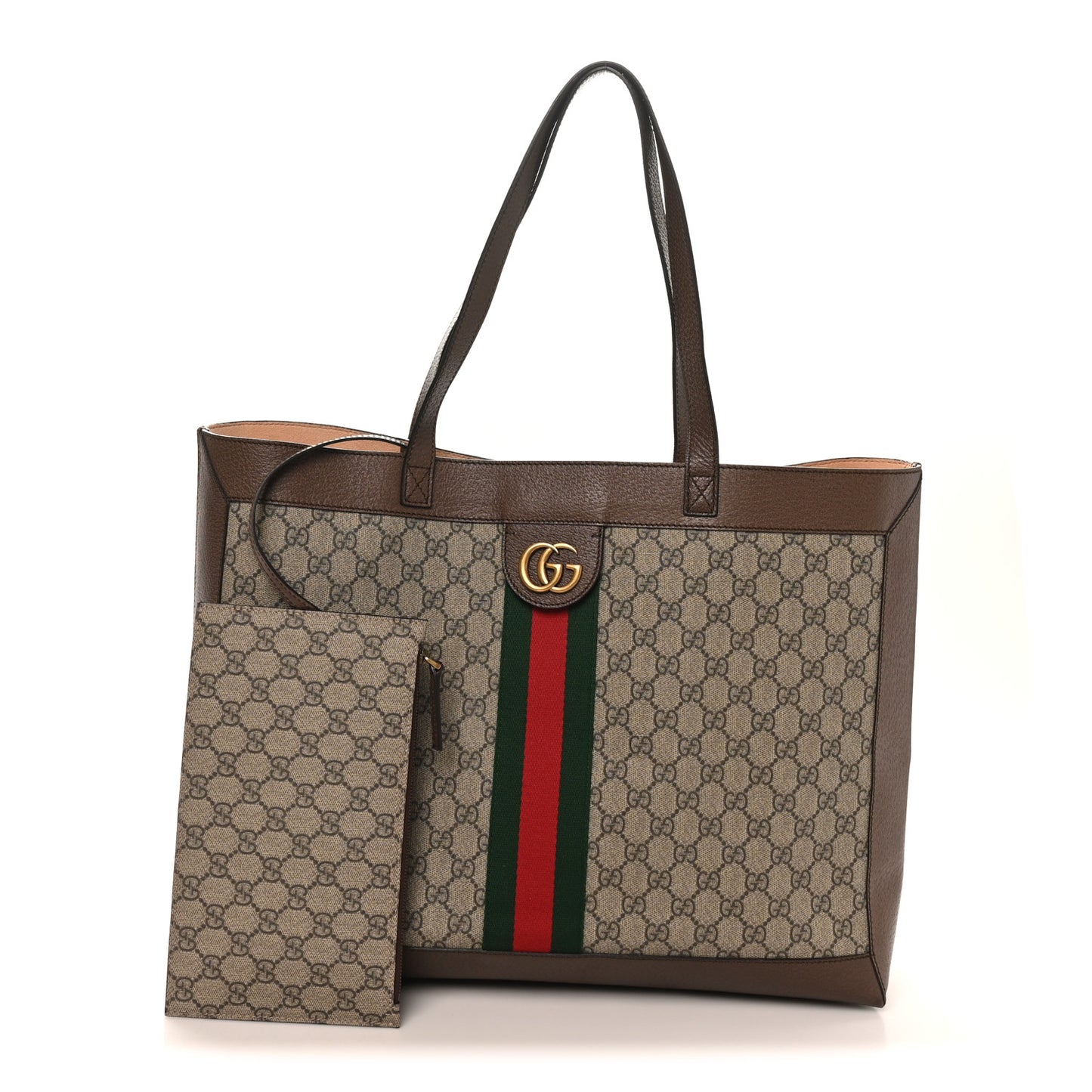 Gg Supreme Monogram Web Ophidia Tote Brown