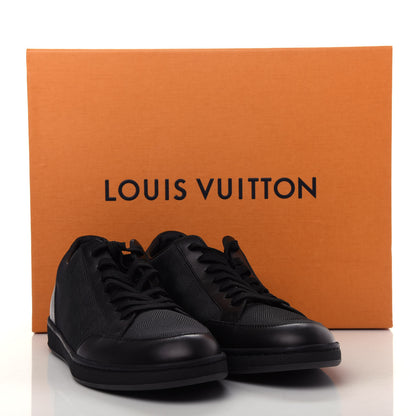 Louis Vuitton Calfskin Nylon Damier Offshore Sneakers 7 Black 11 of 11