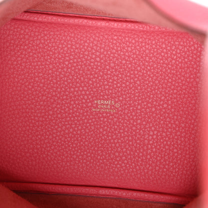 Hermes Taurillon Clemence Matte Alligator Picotin Lock Touch 18 PM Rose Azalee 6 of 10