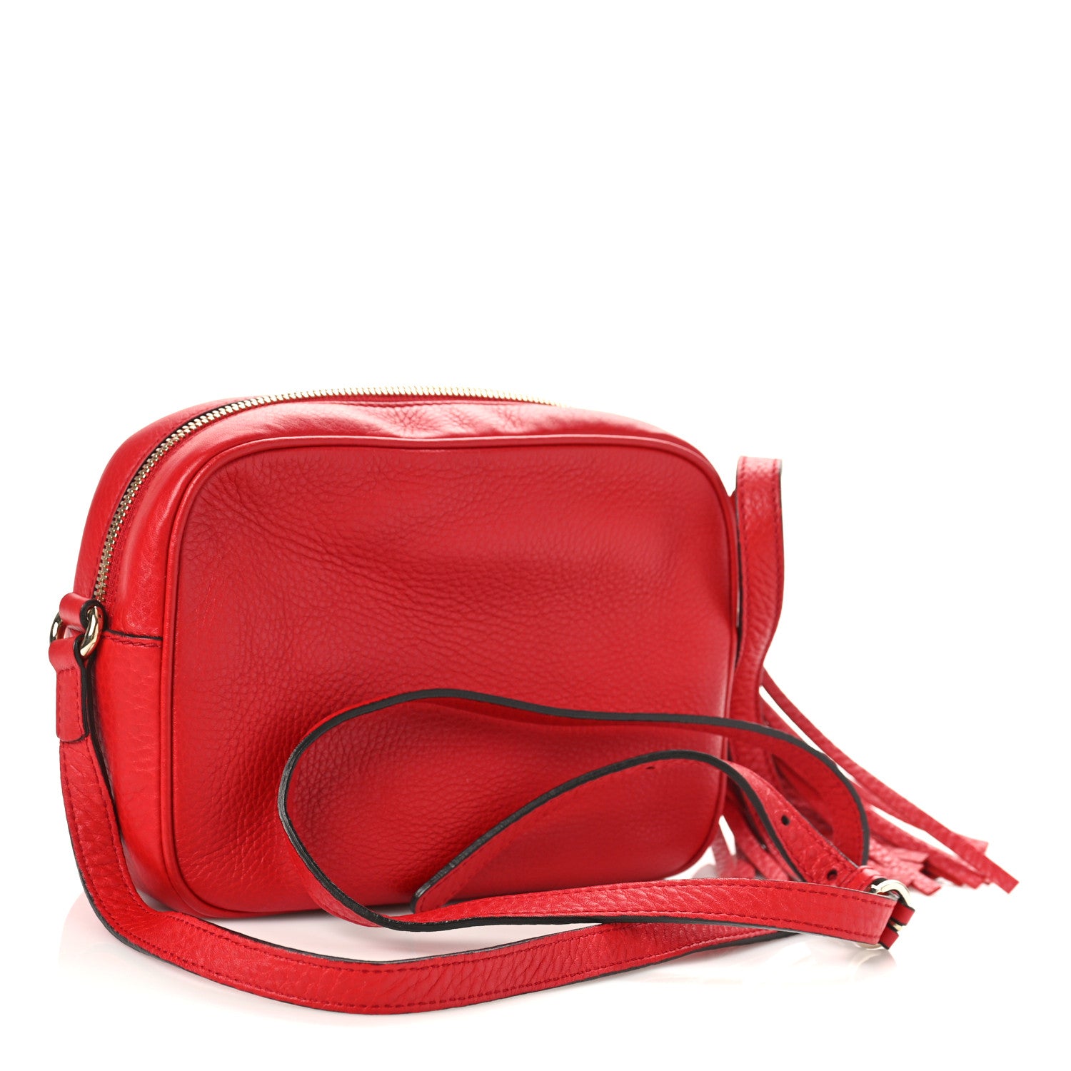 Gucci Pebbled Calfskin Small Soho Disco Bag Tabasco Red 3 of 9