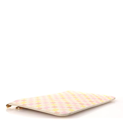 Louis Vuitton Damierlicious Neverfull Pochette Rose Peach 4 of 9