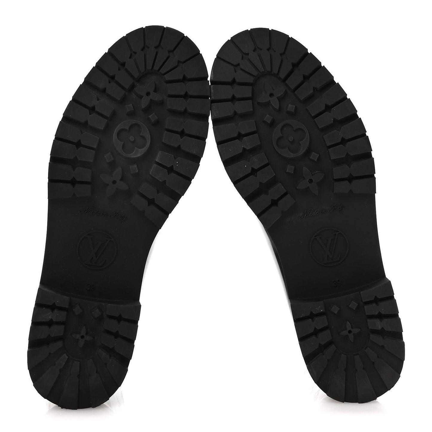 Rubber Embossed Monogram Splash Rain Short Boots 39 Black