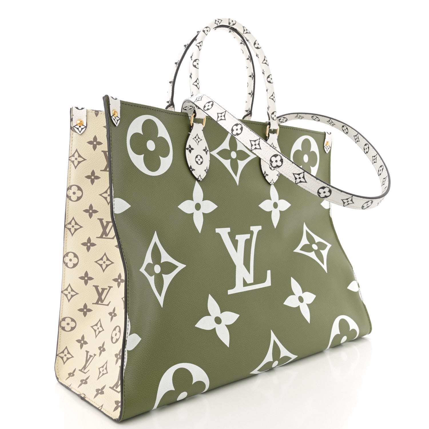 Louis Vuitton Monogram Giant Onthego GM Kaki Beige 3 of 11