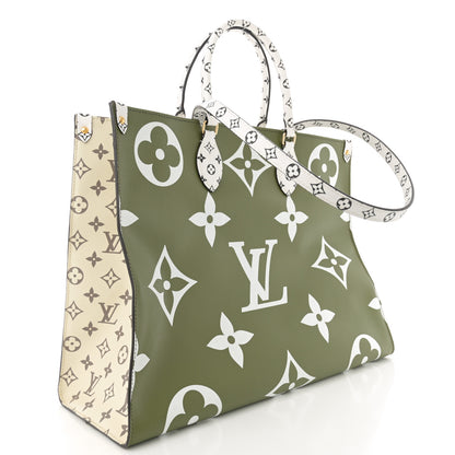 Louis Vuitton Monogram Giant Onthego GM Kaki Beige 3 of 11