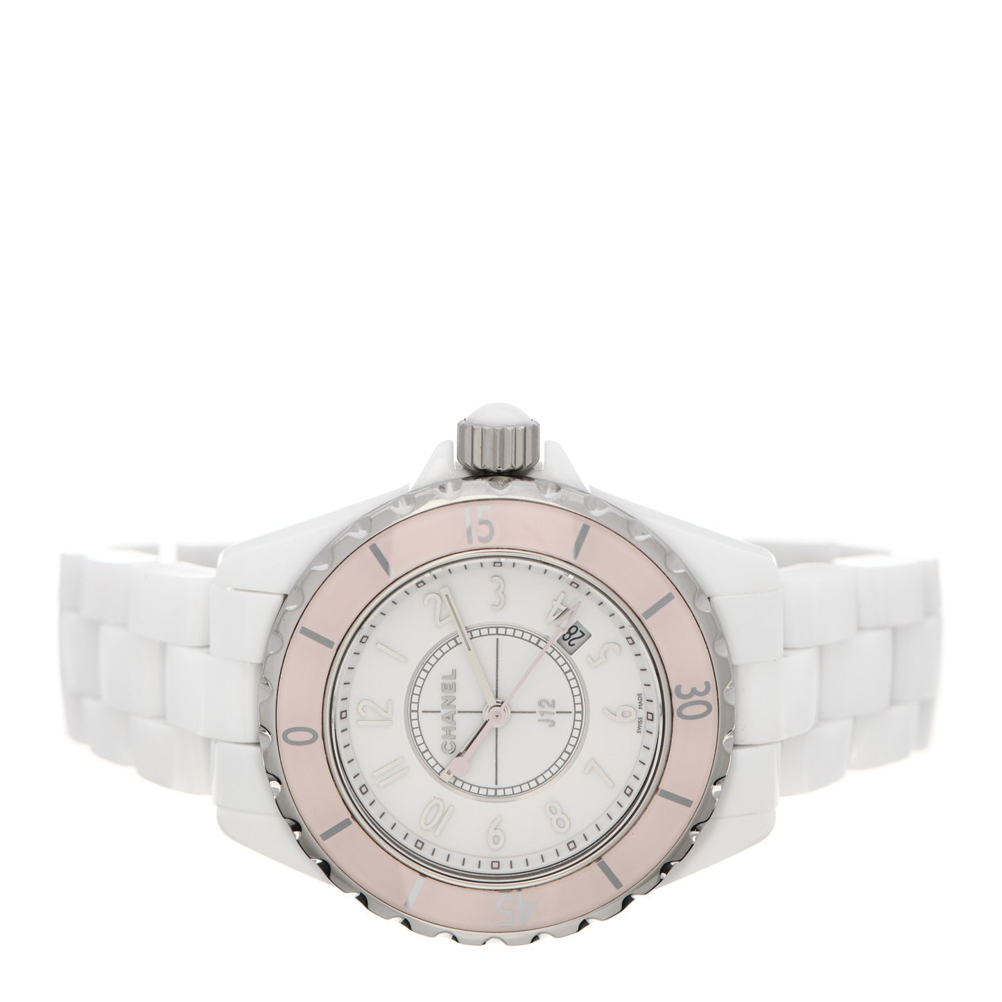Stainless Steel Ceramic 33mm J12 Quartz Watch Pink