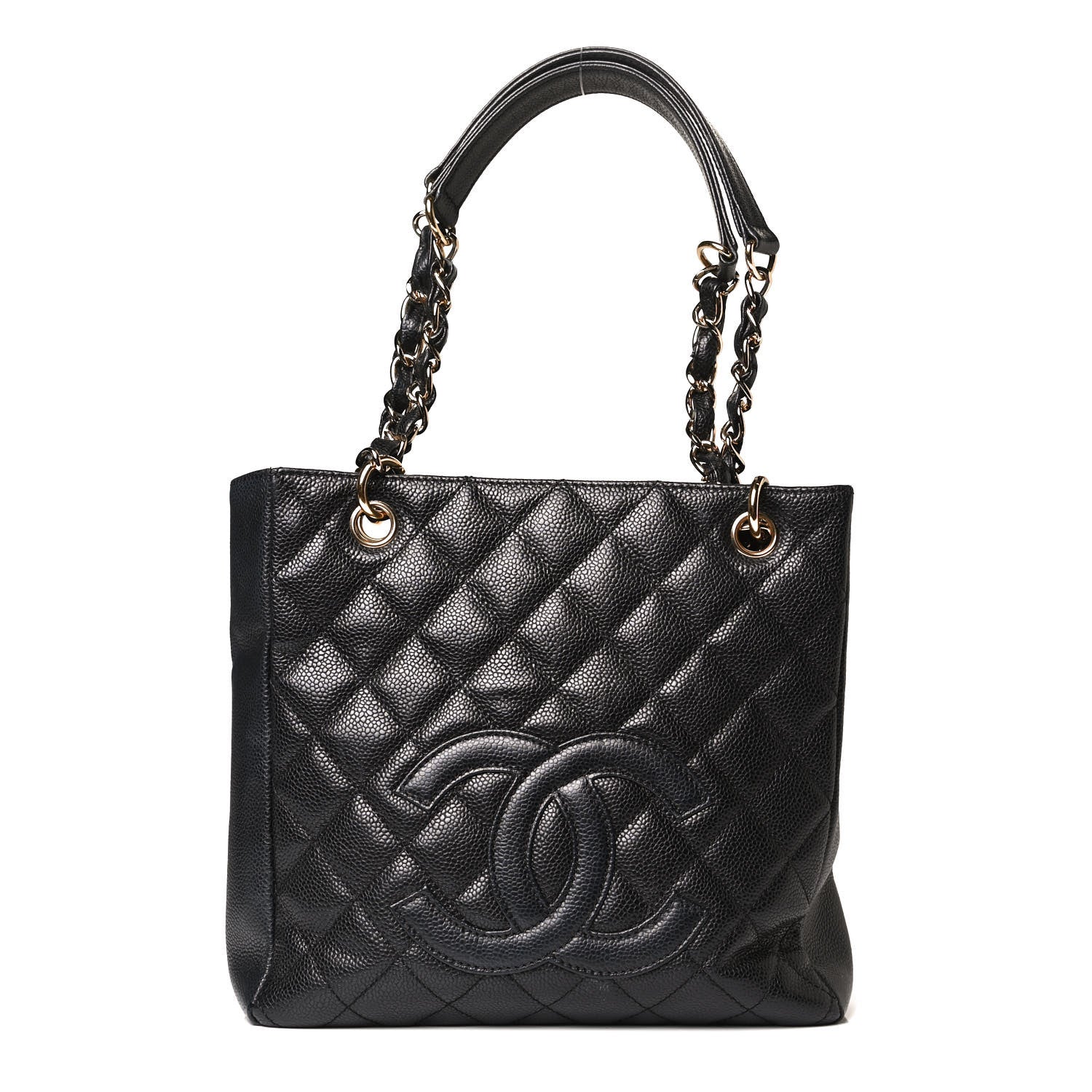 Chanel Caviar Quilted Petit Shopping Tote PST Black 1 of 14