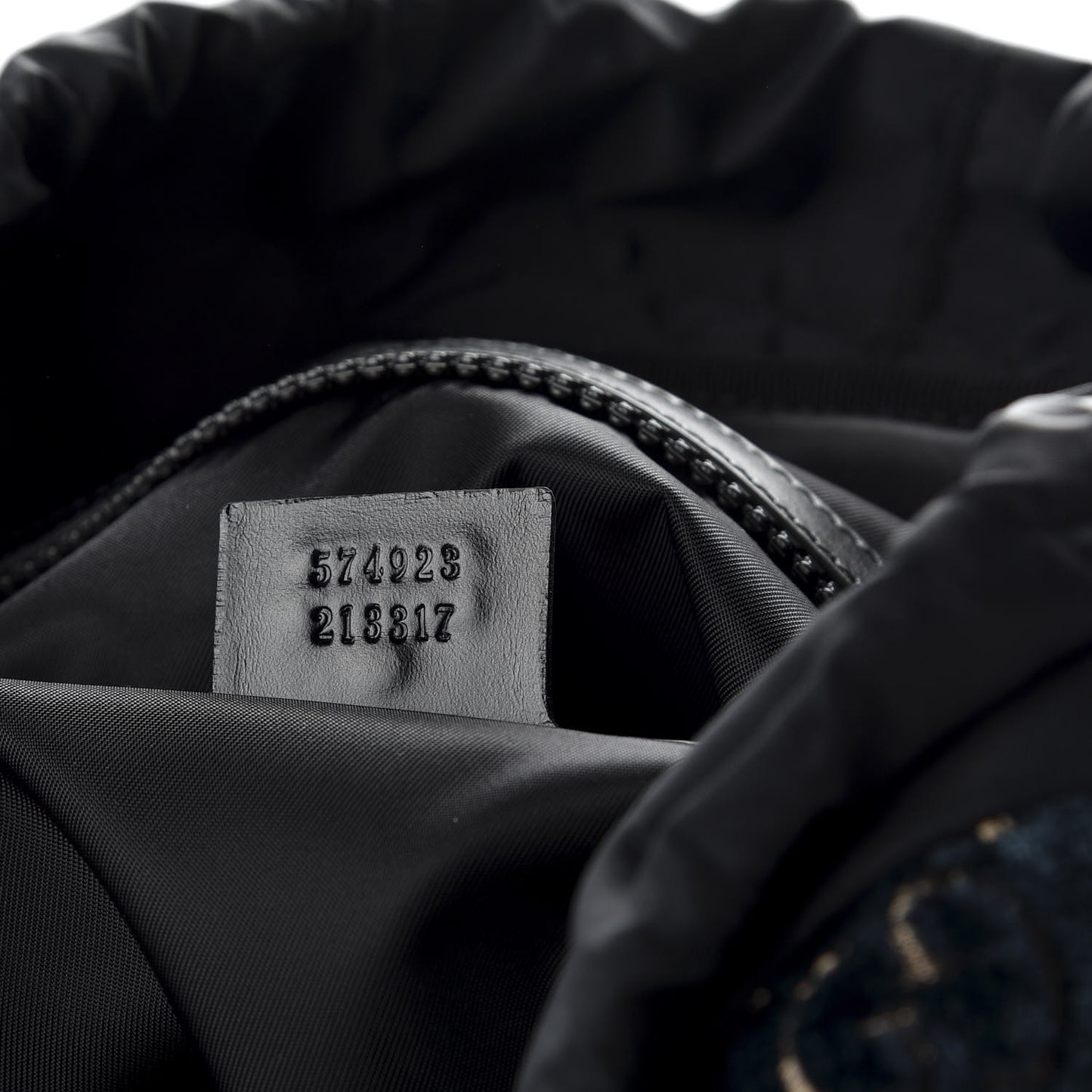 Velvet GG Monogram Web Medium Double Buckle Backpack Blue Beige Black