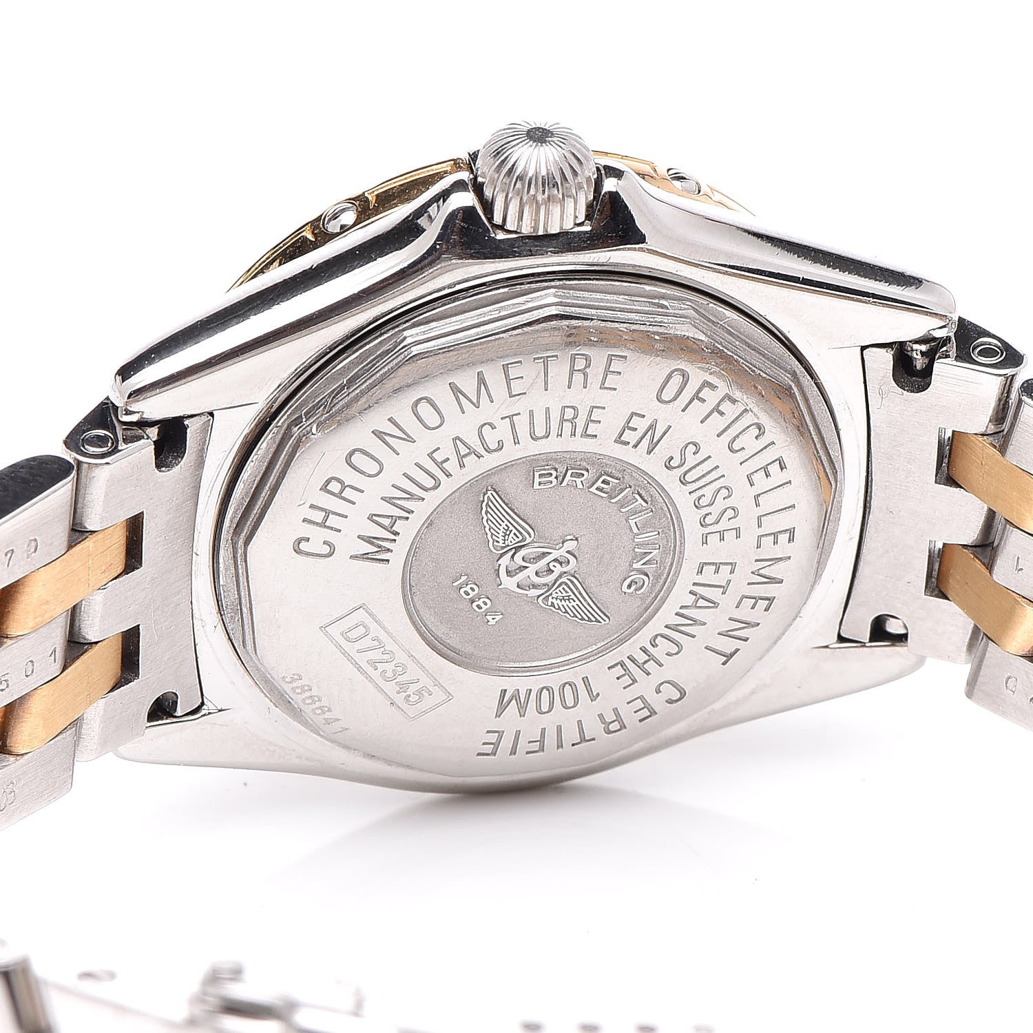 Breitling Stainless Steel 18K Yellow Gold Diamond Mother of Pearl 29mm Callistino Acie Quartz Watch D72345 5 of 7