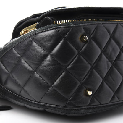 Burberry Prorsum Calfskin Quilted Country Animal Satchel Black 6 of 17