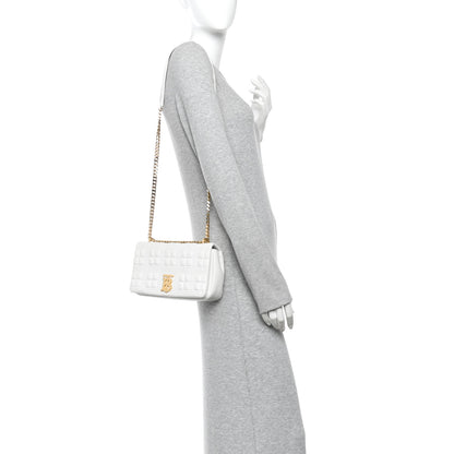 Burberry Lambskin Quilted Small Lola Bag White 2 of 9