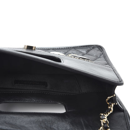 Chanel Aged Calfskin Charms Flap Bag Black 4 of 9