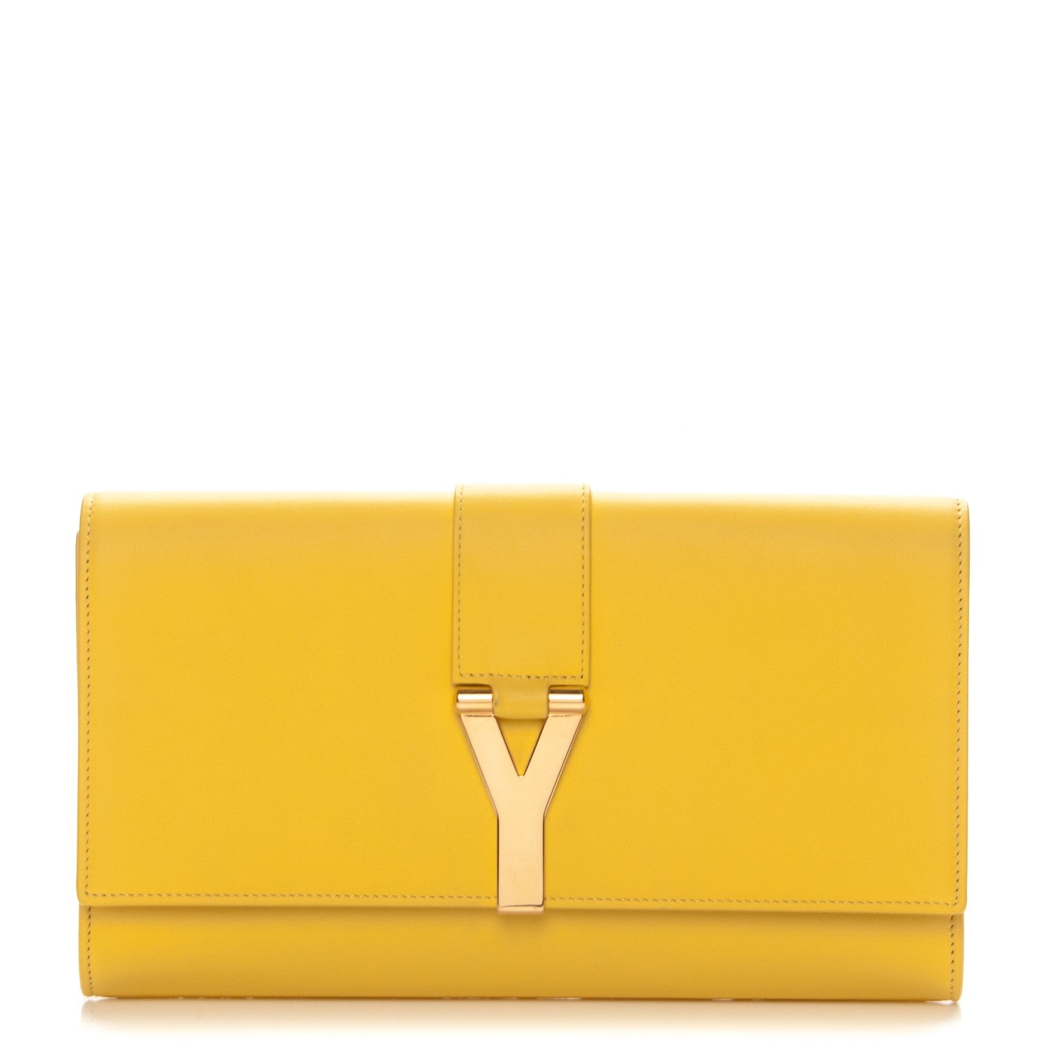 Saint Laurent Calfskin Classic Y Ligne Clutch Soleil 1 of 8
