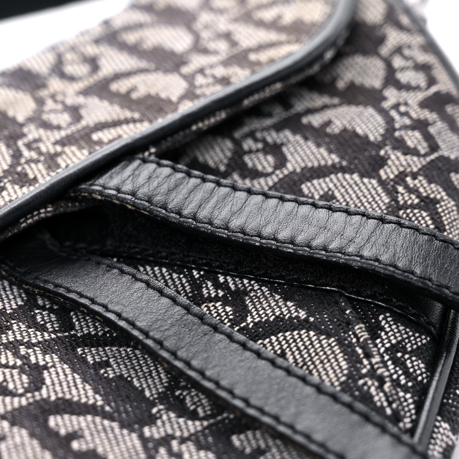 Christian Dior Monogram Saddle Bag Black 14 of 18