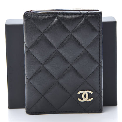 Chanel Lambskin Quilted Card Holder Wallet Black 10 of 10