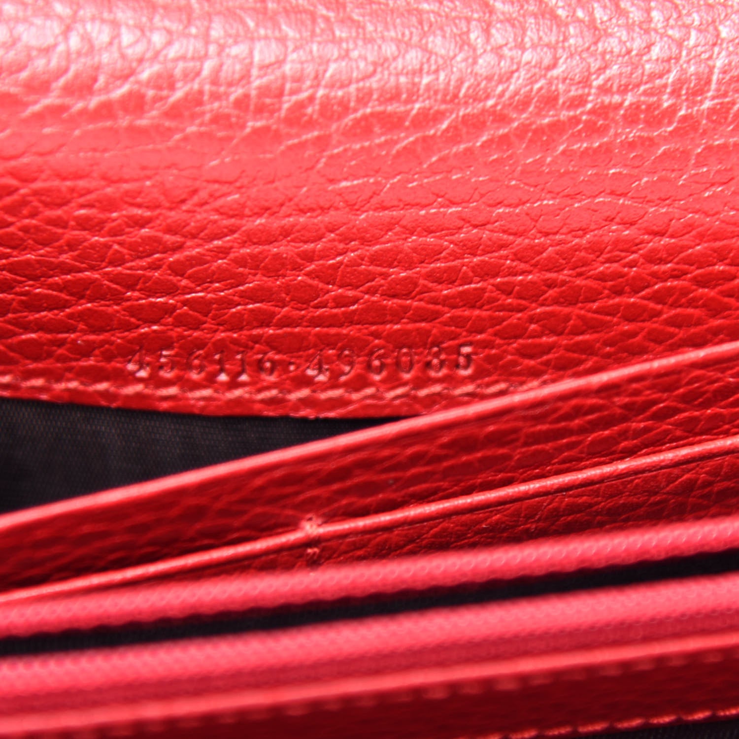 Gucci Dollar Calfskin GG Marmont Continental Wallet Hibiscus Red 7 of 8