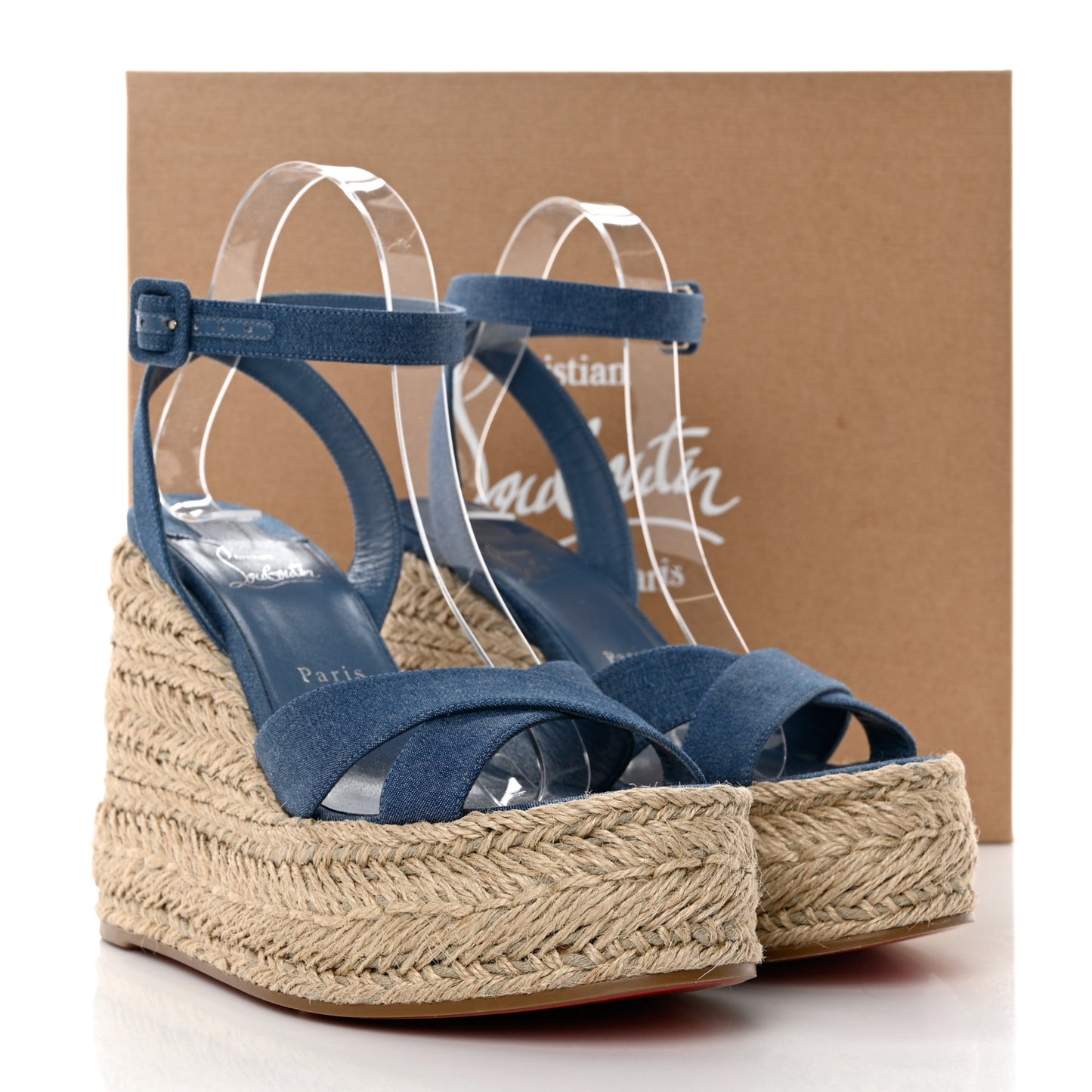 Denim Mariza Zeppa 130 Wedge Sandals 40 Blue