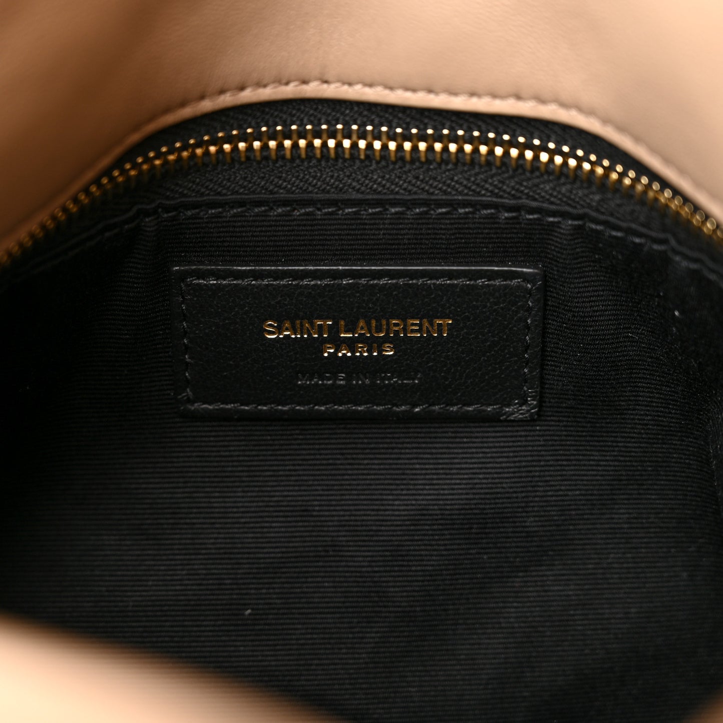 Lambskin Quilted Small Loulou Puffer Monogram Chain Satchel Dark Beige