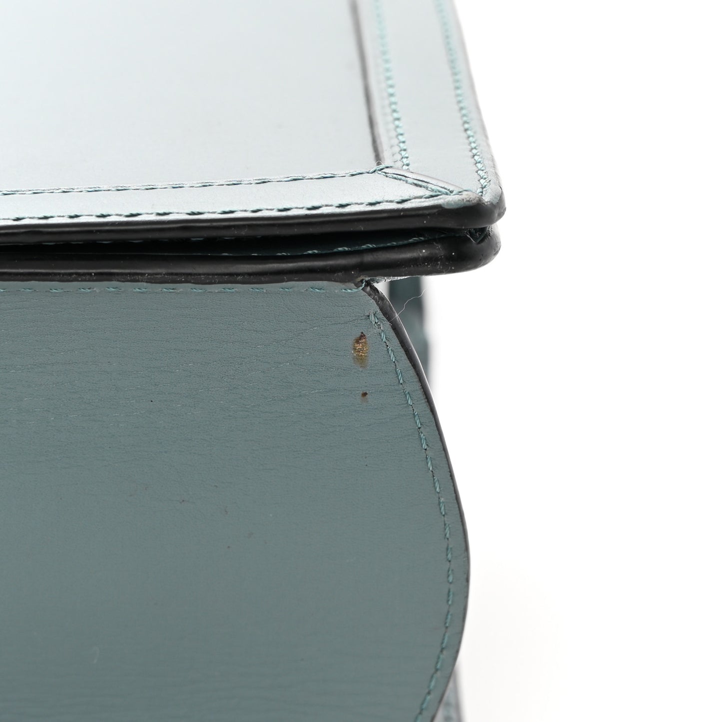 Calfskin Small Barcelona Shoulder Bag Stone Blue