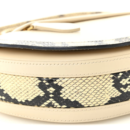 Burberry Calfskin Snakeskin Small Olympia Shoulder Bag Pale Biscuit 9 of 11