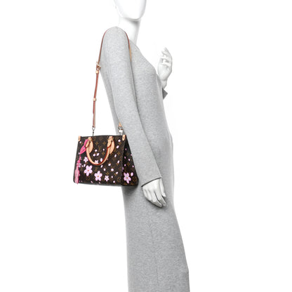 Louis Vuitton LV X TM Monogram Cherry Blossom Onthego PM Sakura Brown 2 of 10