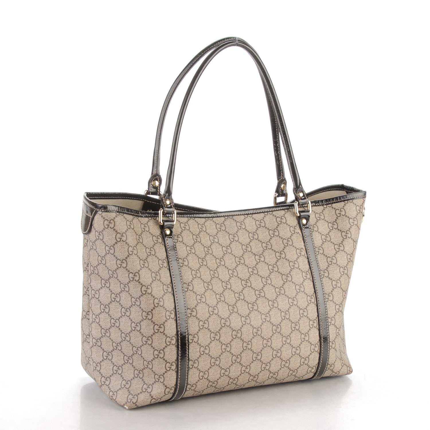 Gucci GG Plus Monogram Tattoo Heart Medium Joy Tote Dark Brown 3 of 13