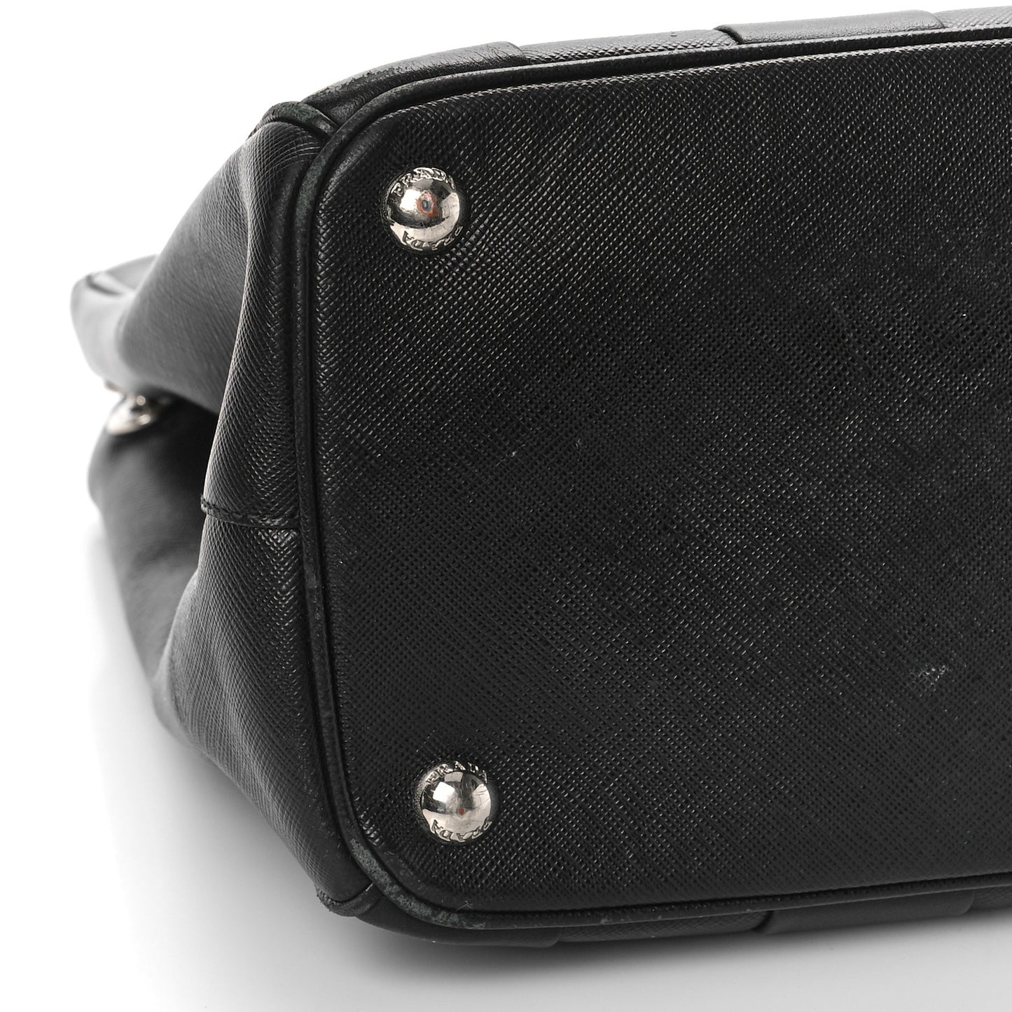 Saffiano City Calf Medium Galleria Double Zip Tote Black