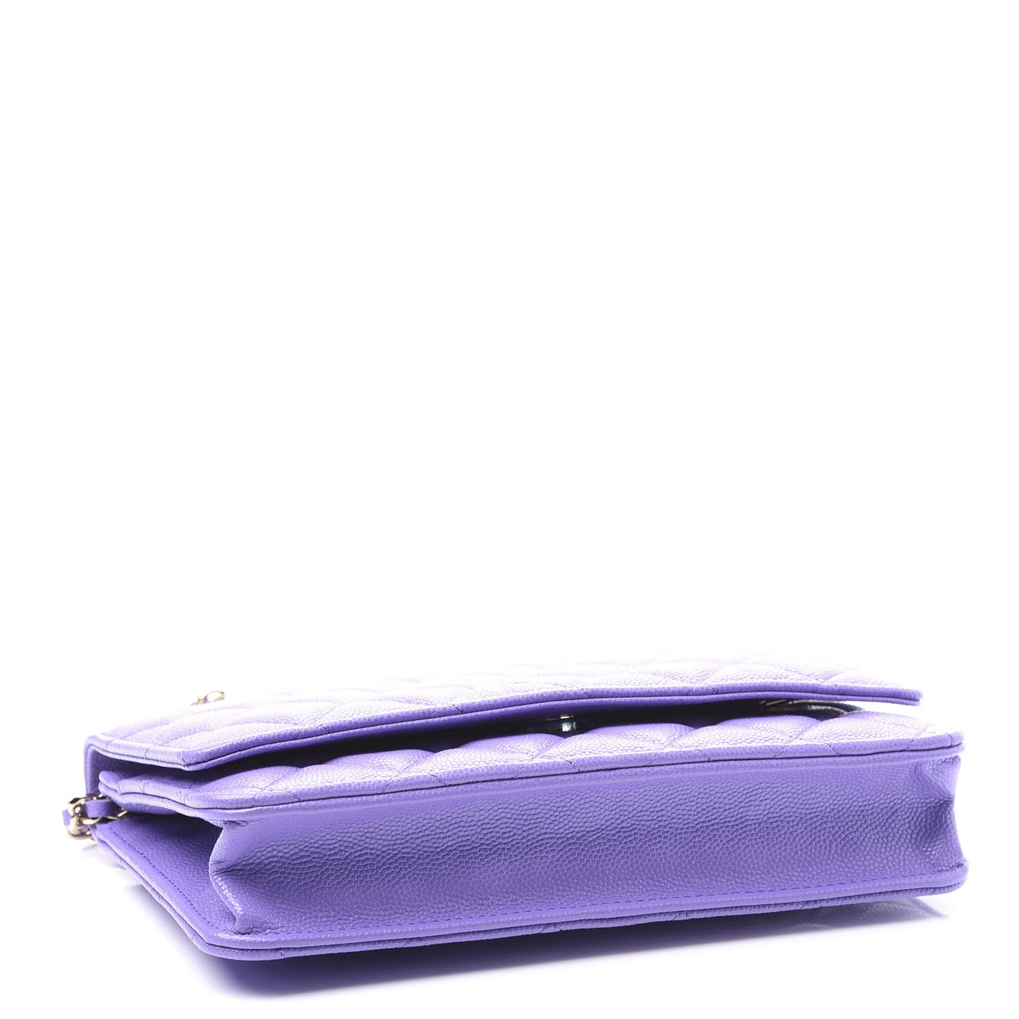 Caviar Quilted Wallet On Chain WOC Purple