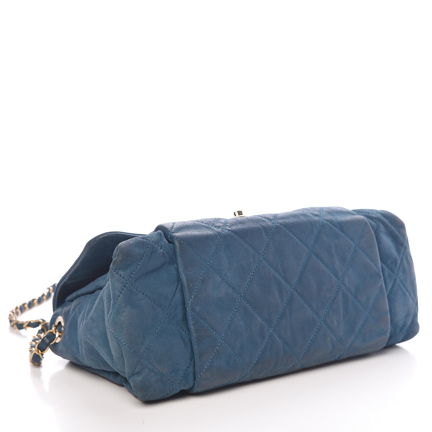 Chanel Iridescent Calfskin Large Chic Quilt Flap Dark Blue 4 of 30