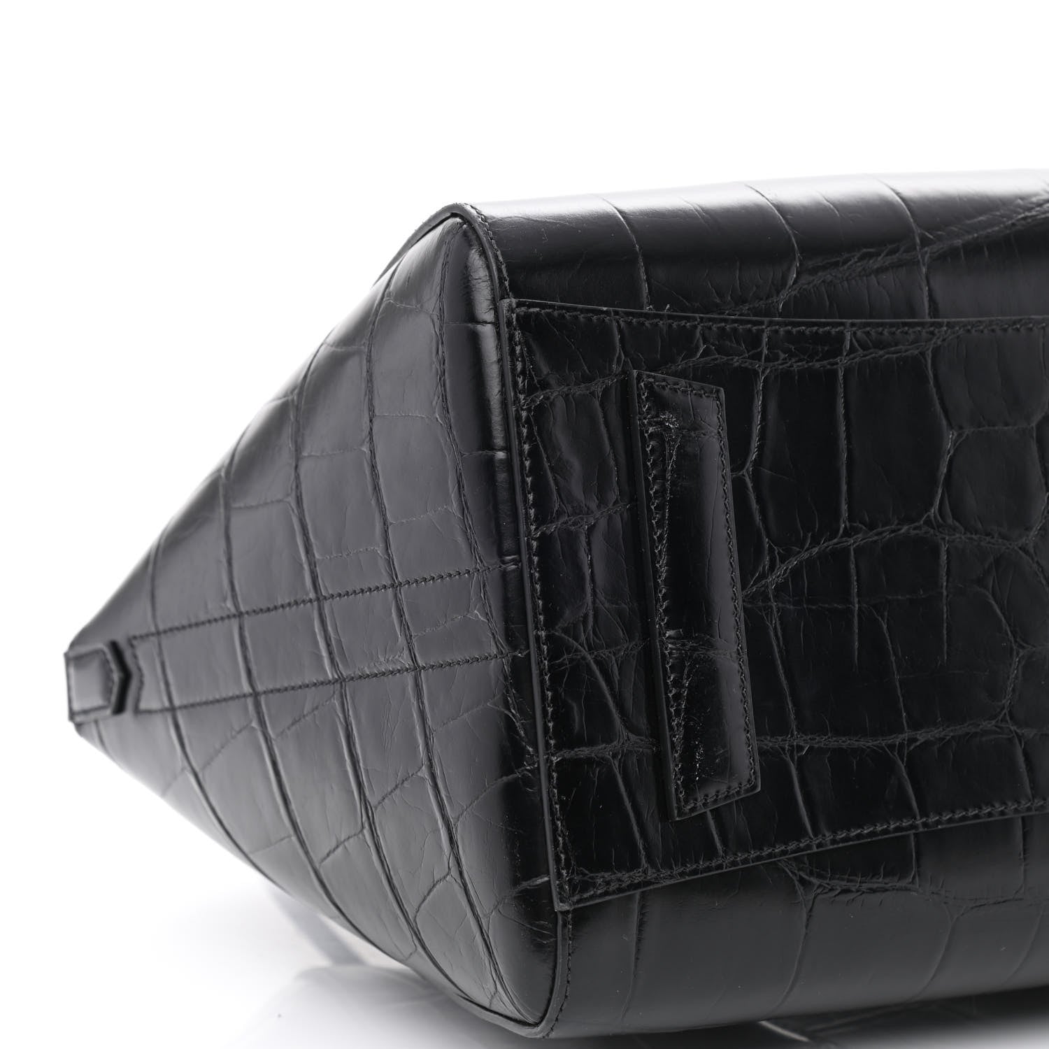 Givenchy Calfskin Crocodile Embossed Medium Lock Antigona Black 9 of 10