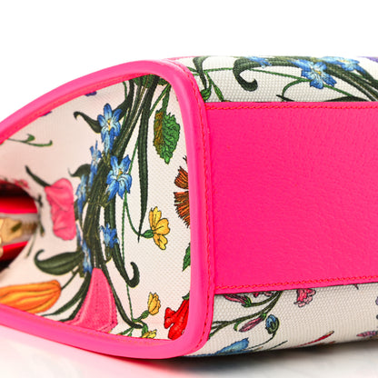 Gucci Canvas Medium Flora Tote Fuchsia 9 of 10