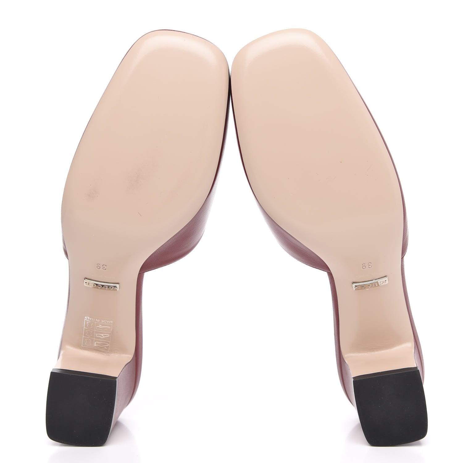 Gucci Malaga Kid Crystal Square G Madelyn Mules 39 Romantic Cerise 5 of 9