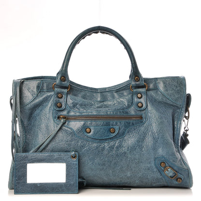 Balenciaga Agneau Classic Hardware City Bleu Paon 1 of 12