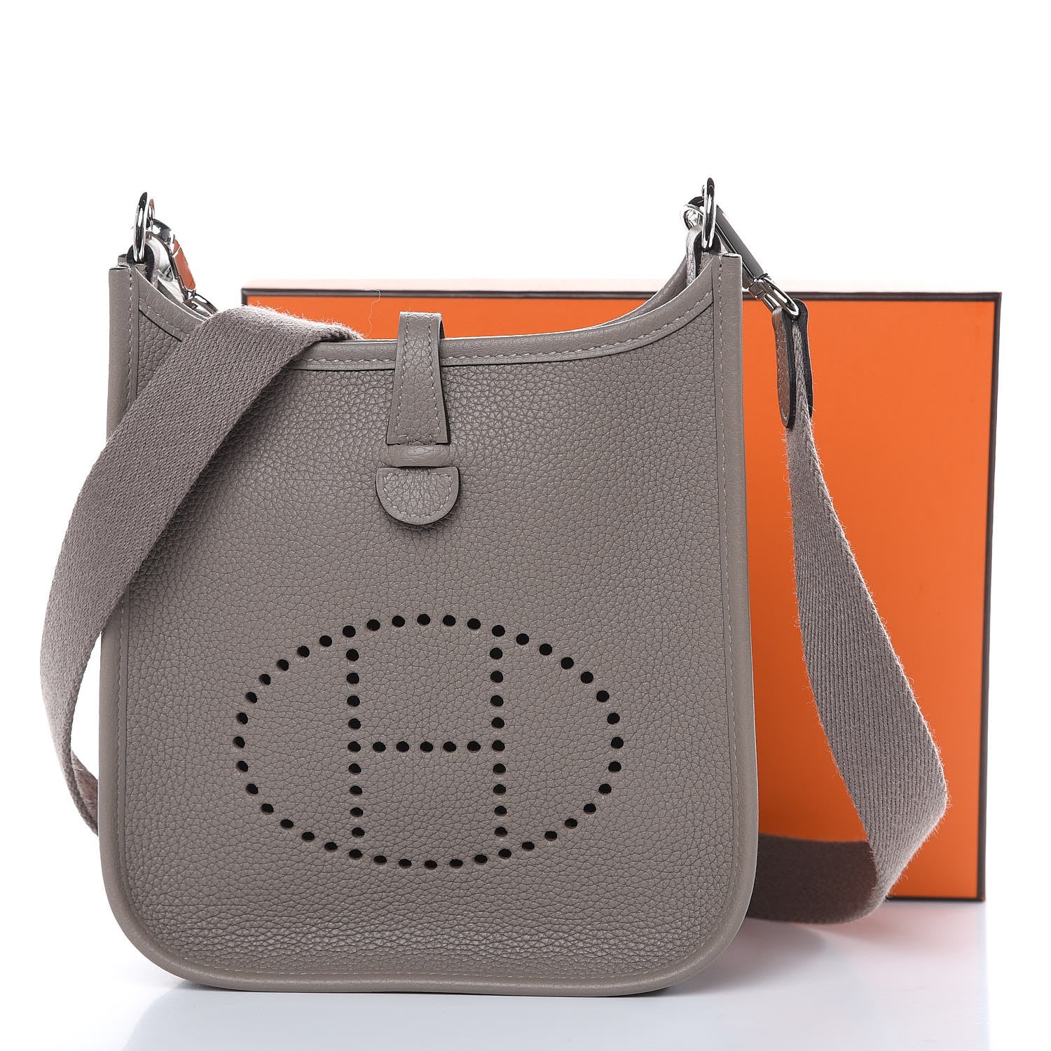Hermes Taurillon Clemence Evelyne TPM Gris Asphalt 10 of 10