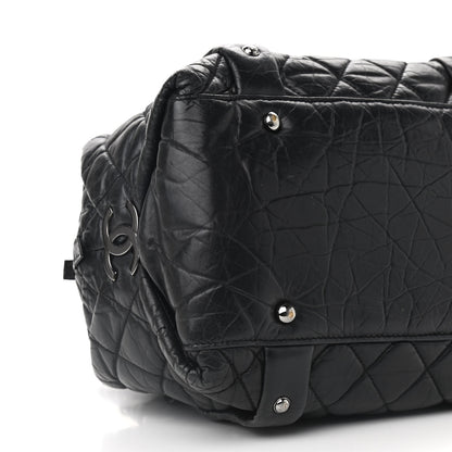 Chanel Distressed Lambskin Lady Braid Small Tote Black 10 of 11