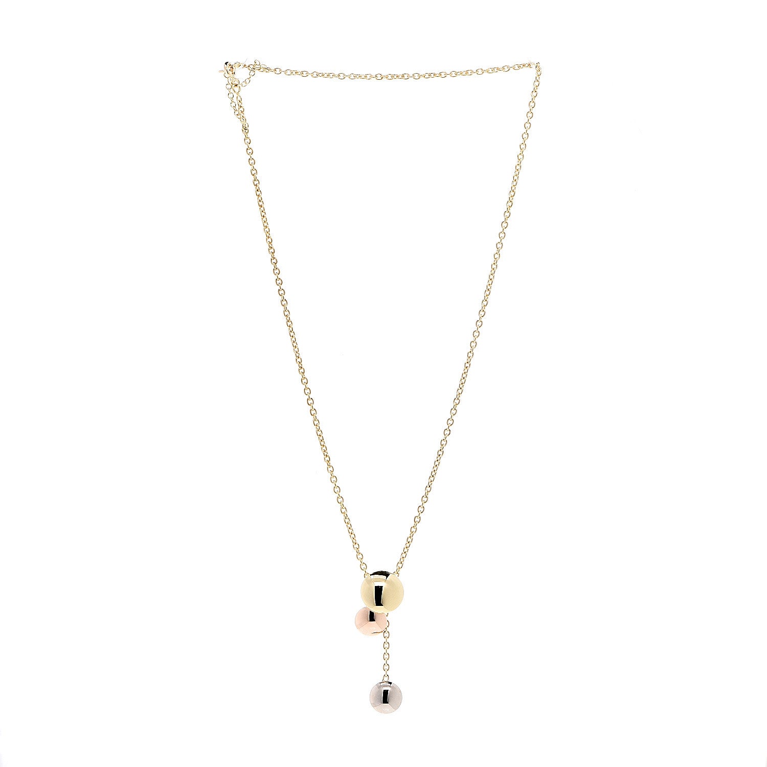 Cartier 18K Pink Yellow White Gold Sweet Trinity Drop Necklace 2 of 6