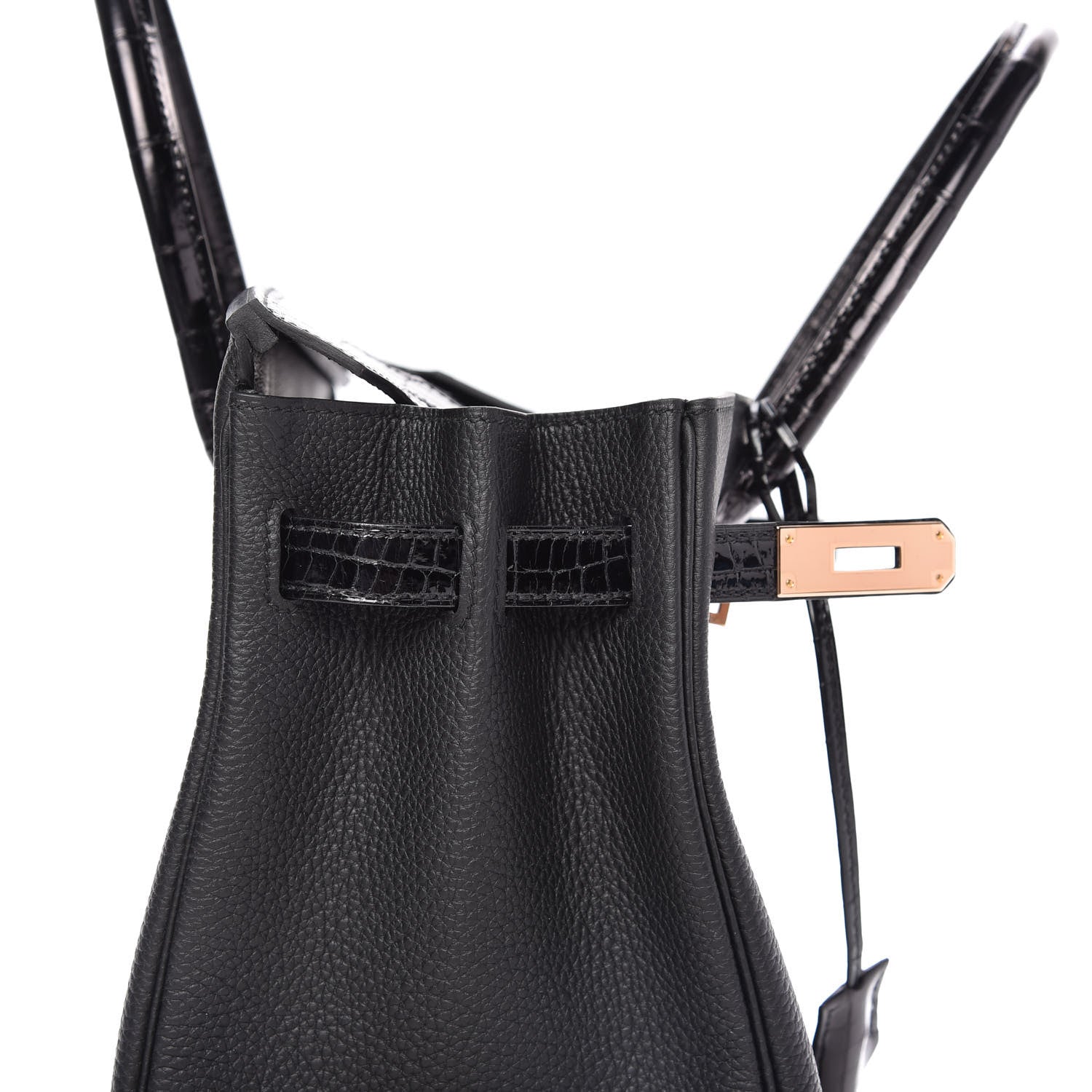 Hermes Taurillon Novillo Shiny Niloticus Crocodile Birkin Touch 30 Black 13 of 32