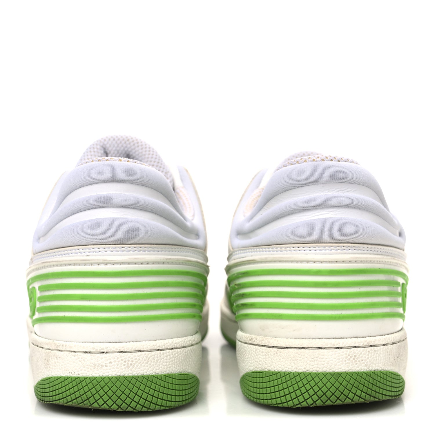 Gucci Demetra GG Supreme Monogram Womens Basket Low Top Sneakers 38.5 Great White Green 6 of 10