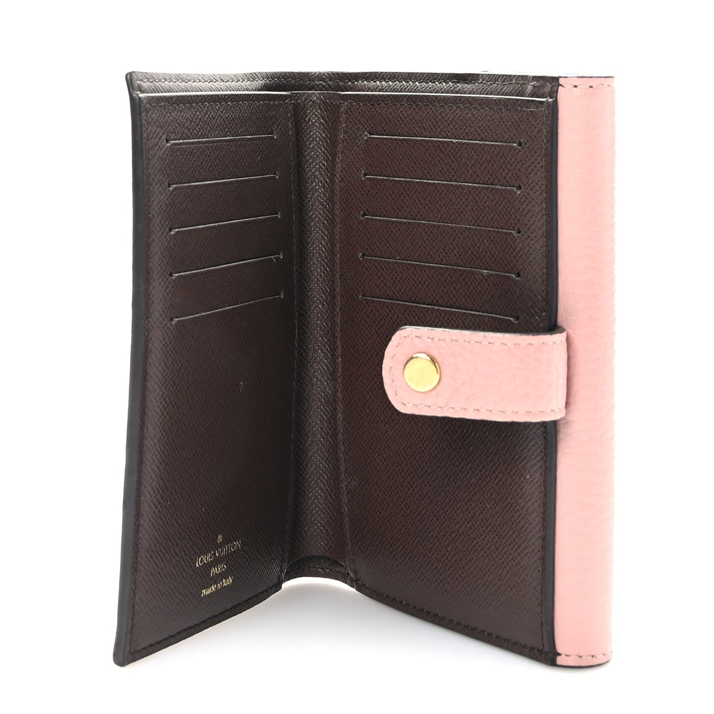 Damier Ebene Normandy Compact Wallet Rose Ballerine