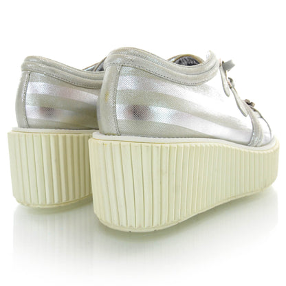 Chanel Lame Creeper Sneakers 38 Silver Stripe 3 of 6