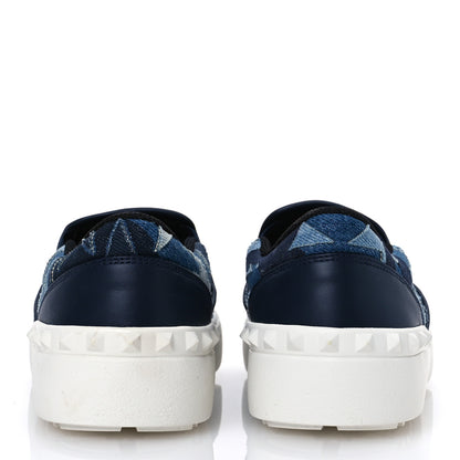 Valentino Garavani Denim Camustars Rockstud Slip On Sneakers 36 Blue 6 of 11