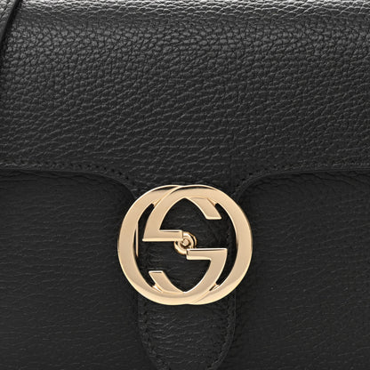 Gucci Dollar Calfskin Small Interlocking G Shoulder Bag Black 9 of 11