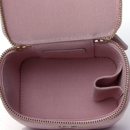Chanel Iridescent Caviar Quilted Pearl Mini Vanity Case With Chain Light Pink 4 of 4